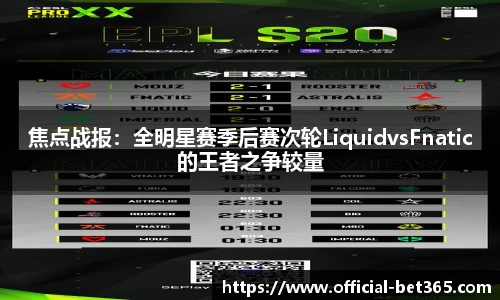 焦点战报：全明星赛季后赛次轮LiquidvsFnatic的王者之争较量