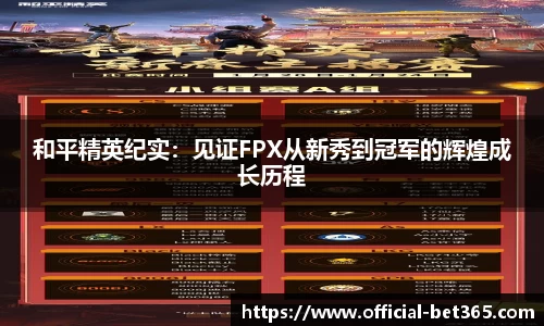 和平精英纪实：见证FPX从新秀到冠军的辉煌成长历程