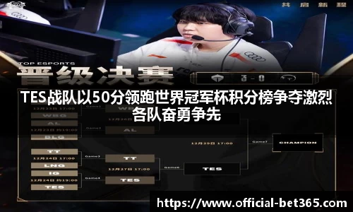 TES战队以50分领跑世界冠军杯积分榜争夺激烈各队奋勇争先