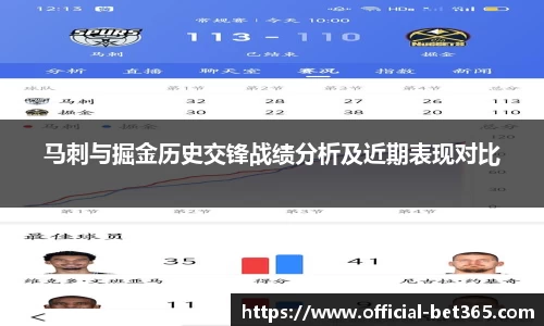 马刺与掘金历史交锋战绩分析及近期表现对比